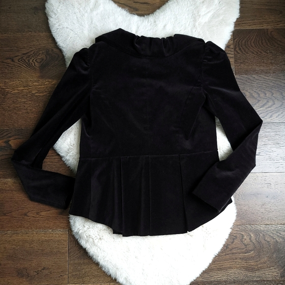 Vintage Betsey Johnson Velvet Puff Sleeve Blazer Jacket - Picture 5 of 6